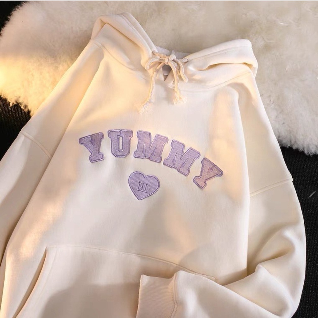( BORDIER ) YUMMY HOODIE SWEATER PRIA WANITA / SWEEATER HOODIE OVERSIZE / HOODIE FLEECE