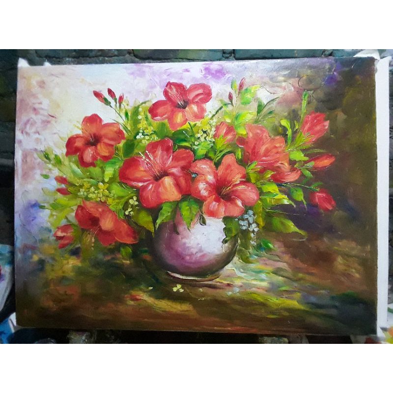 Lukisan bunga sepatu