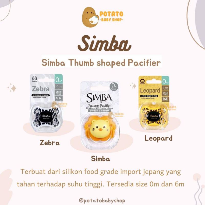 Simba Thumb Shaped Pacifier - Empeng Anak