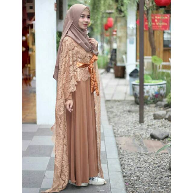 Long Cape brokat premium AINUN . Long cape brokat premium murah
