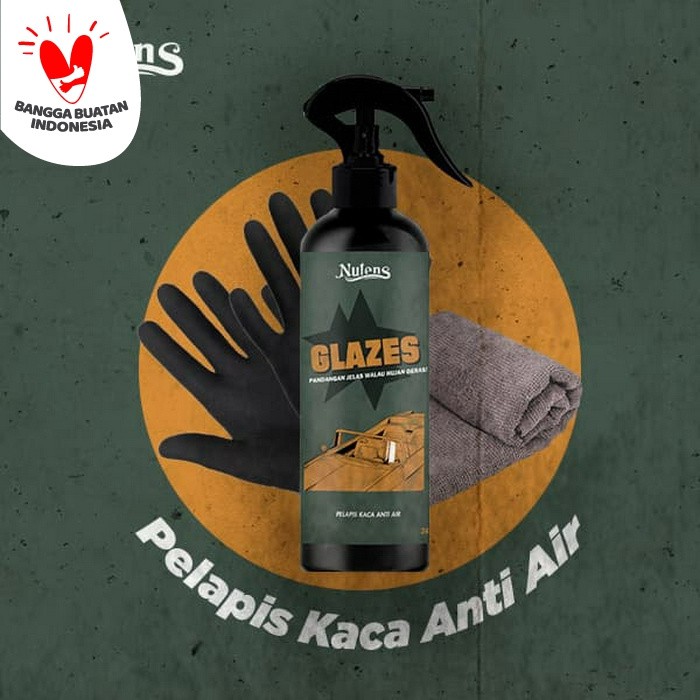 Murah Nutens Glazes - Pelapis Kaca Anti Air Efek Daun Talas Water Repellent Diskon