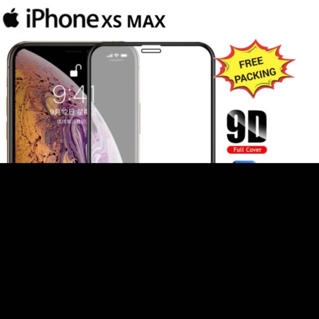 Tampered Glass 5D 9D Full Cover Iphone XS Max TG Anti Gores Kaca Full Screen Protector Premium