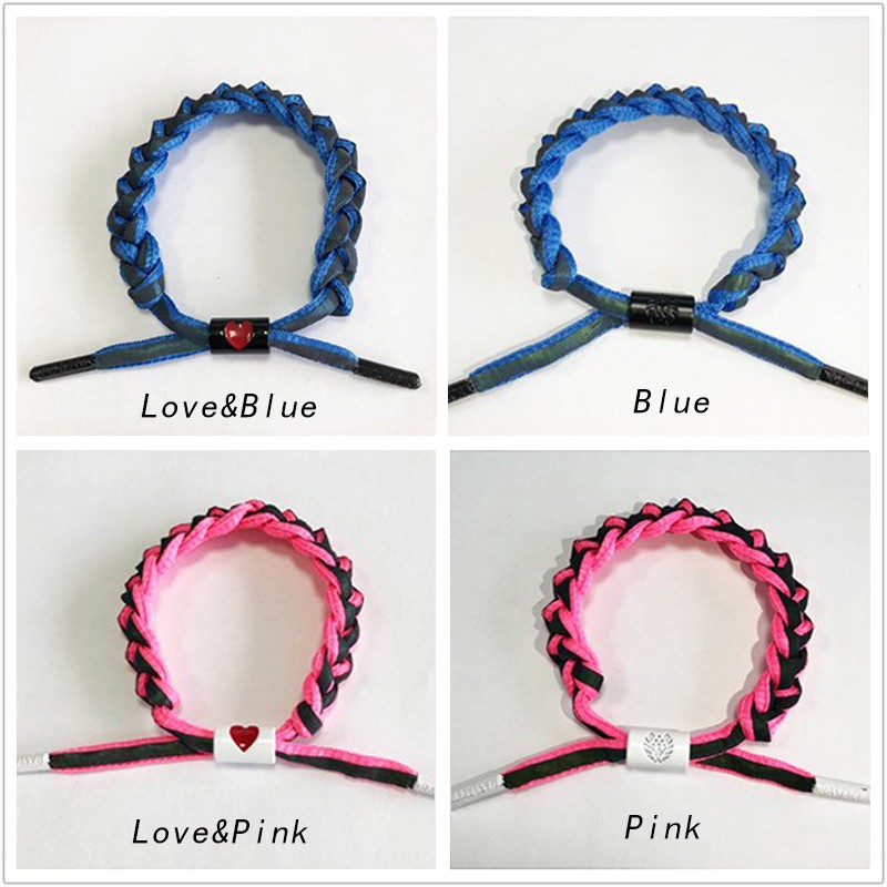 Limited Couple Small Lion Bracelet Holographic Reflective Woven Bracelet