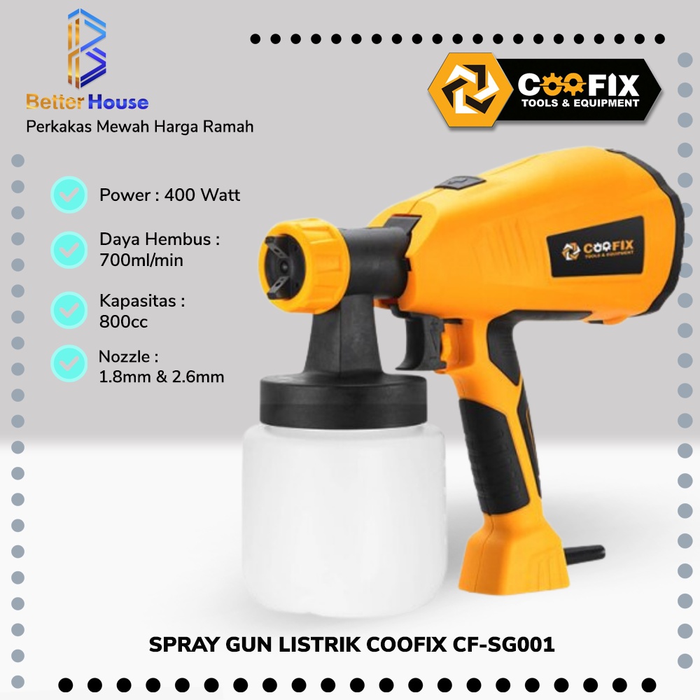 SPRAY GUN SPRAYGUN LISTRIK ELEKTRIK ALAT CAT COOFIX CF-SG001