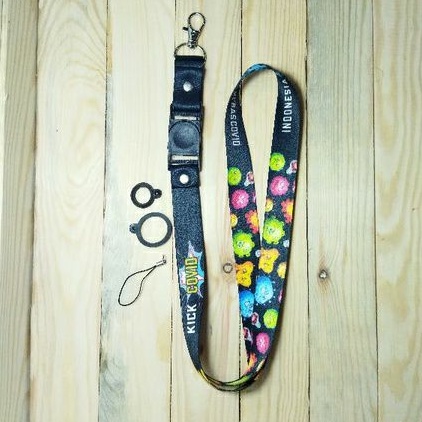 

Lanyard Id Card motif Kick Covid Real-Pict Lanyard Pod-Vape