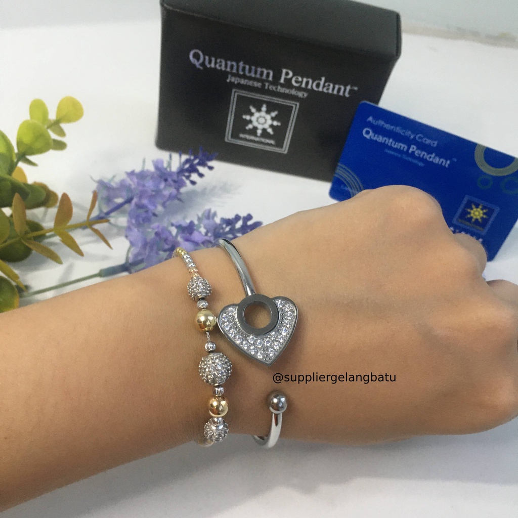 FLASH SALE Gelang Kesehatan Pria Wanita Energi Ion Negative QUANTUM LOVE mata