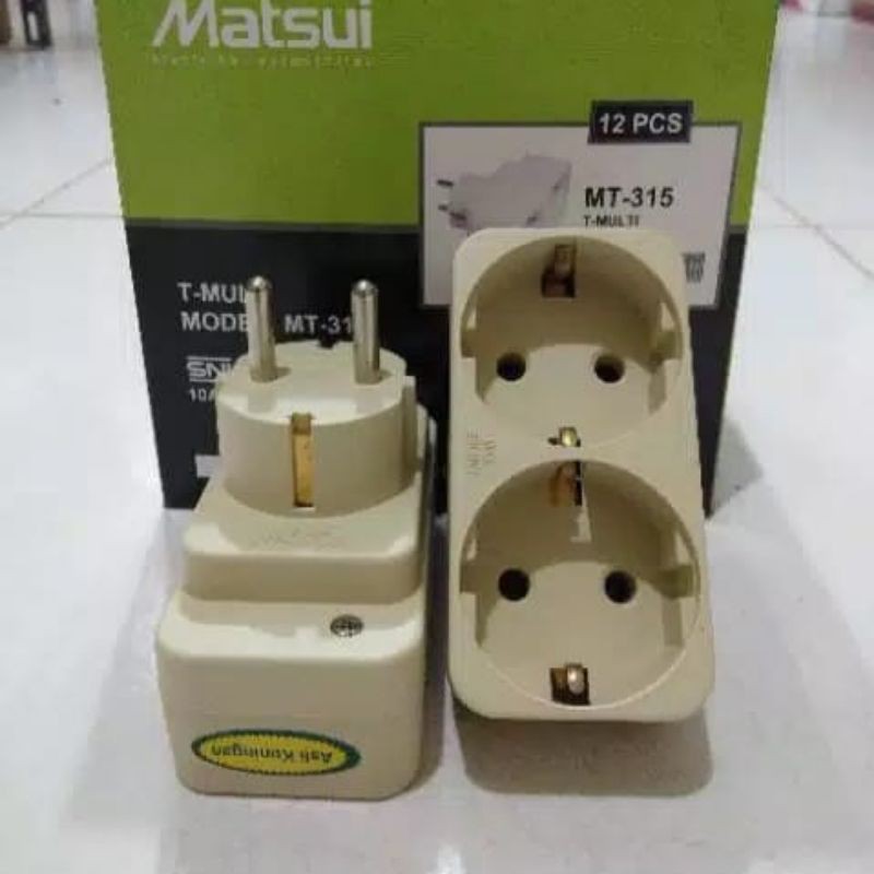 Stop Kontak Colokan T Multi 2 Lubang MATSUI MT - 315