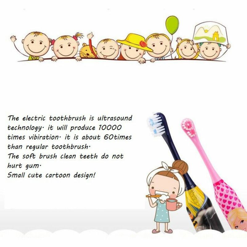Sikat gigi anak-anak elektrik (Random)