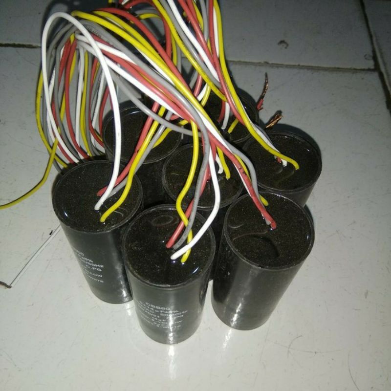 Kapasitor , 5+12 uf , 12-5 uf , Capasitor , Mesin Cuci 450V