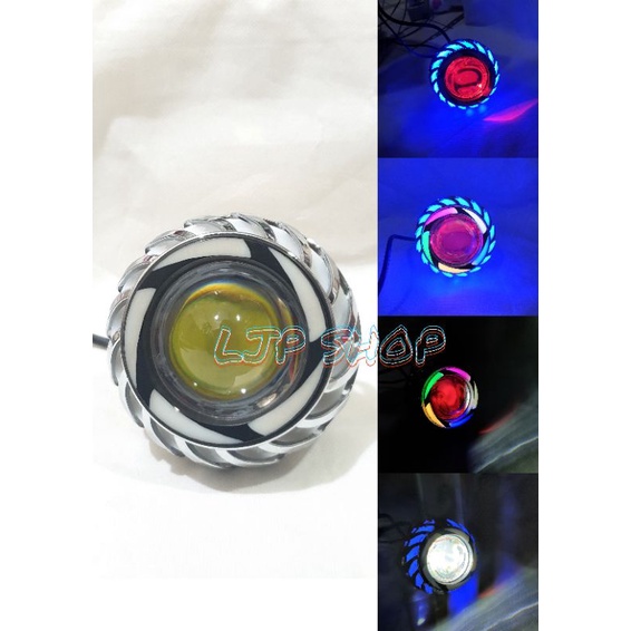 LAMPU DEPAN PROJIE LED PROJECTOR RAINBOW 3.5 INCH