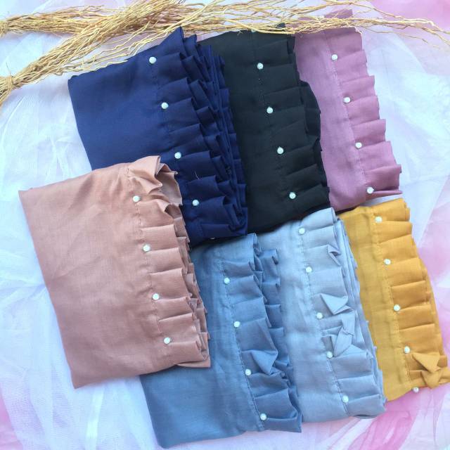 HIJAB MURAH SEGIEMPAT KATUN GERIGI MUTIARA/NAYA PEARLY (1KG MUAT 11PCS)