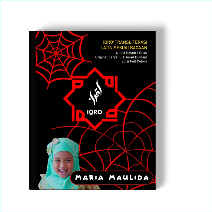 IQRA / IQRO + JUZ AMMA CUSTOM NAMA DAN FOTO ANAK- SERI SPIDER MERAH