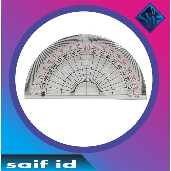 

Penggaris/Pengaris/Mistar/Ruler Plastik/Plastic Busur 180 derajat