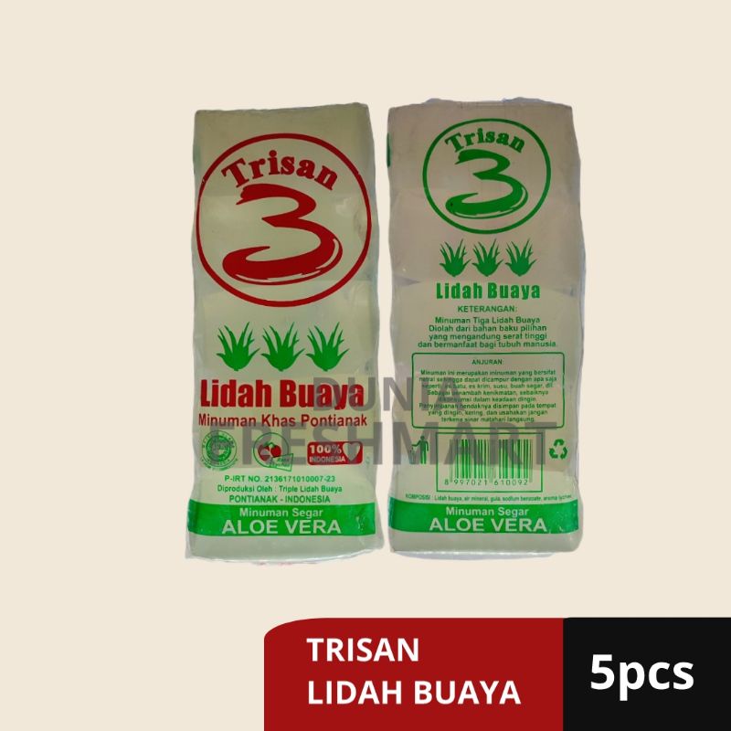 

TRISAN LIDAH BUAYA ATAU ALOE VERA KHAS PONTIANAK LECI ISI 5PACK