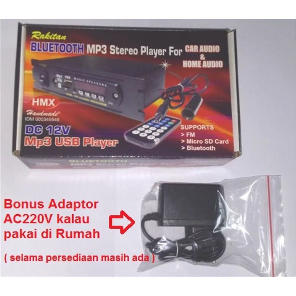 Termurah Rakitan Bluetooth MP3 USB FM player for Car audio DC12V 500mA Terlaris