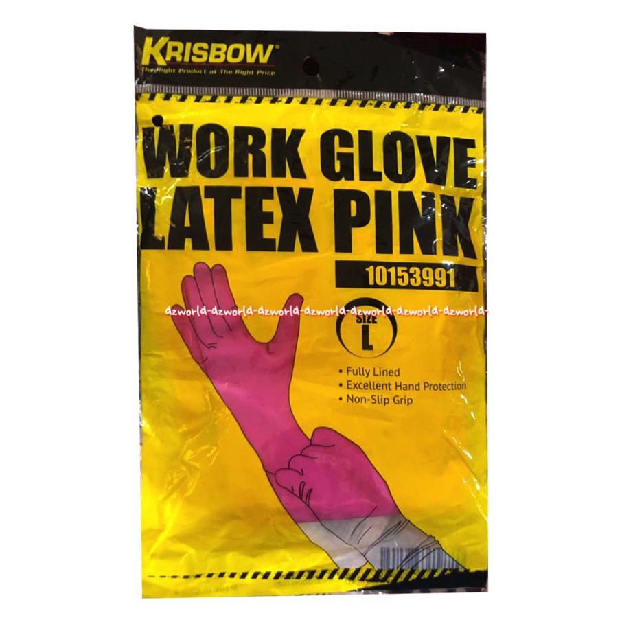 Krisbow Work Glove Latex Pink Blue Sarung Tangan Warna Pink 1pasang Kris Bow Gloves Pink