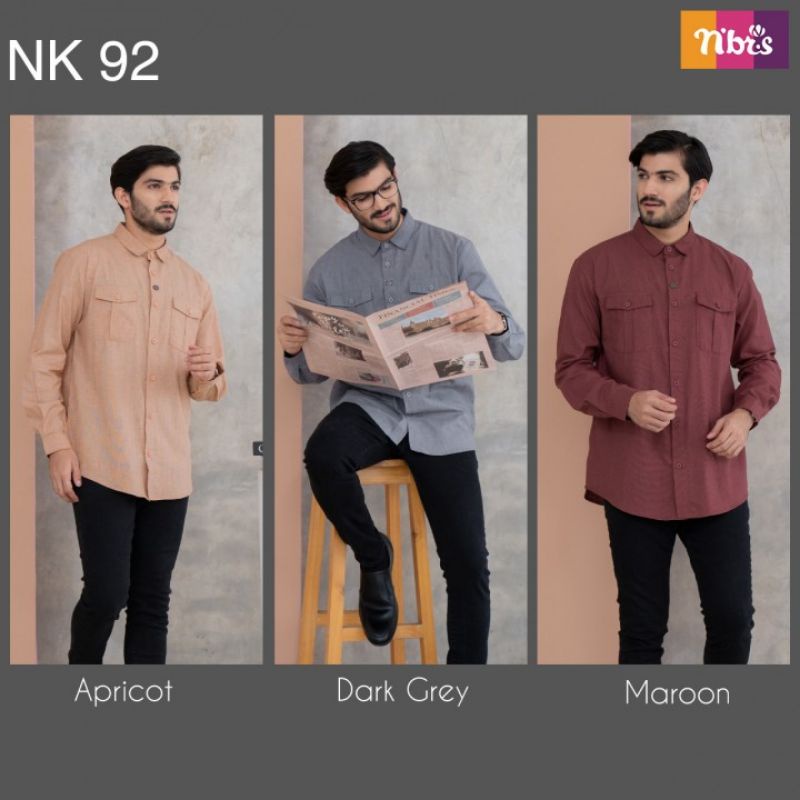 NK 92 Nibras, Kemeja Pria Lengan Panjang Nibras, Baju Pria Kemeja Terbaru By Nibras, NK 092