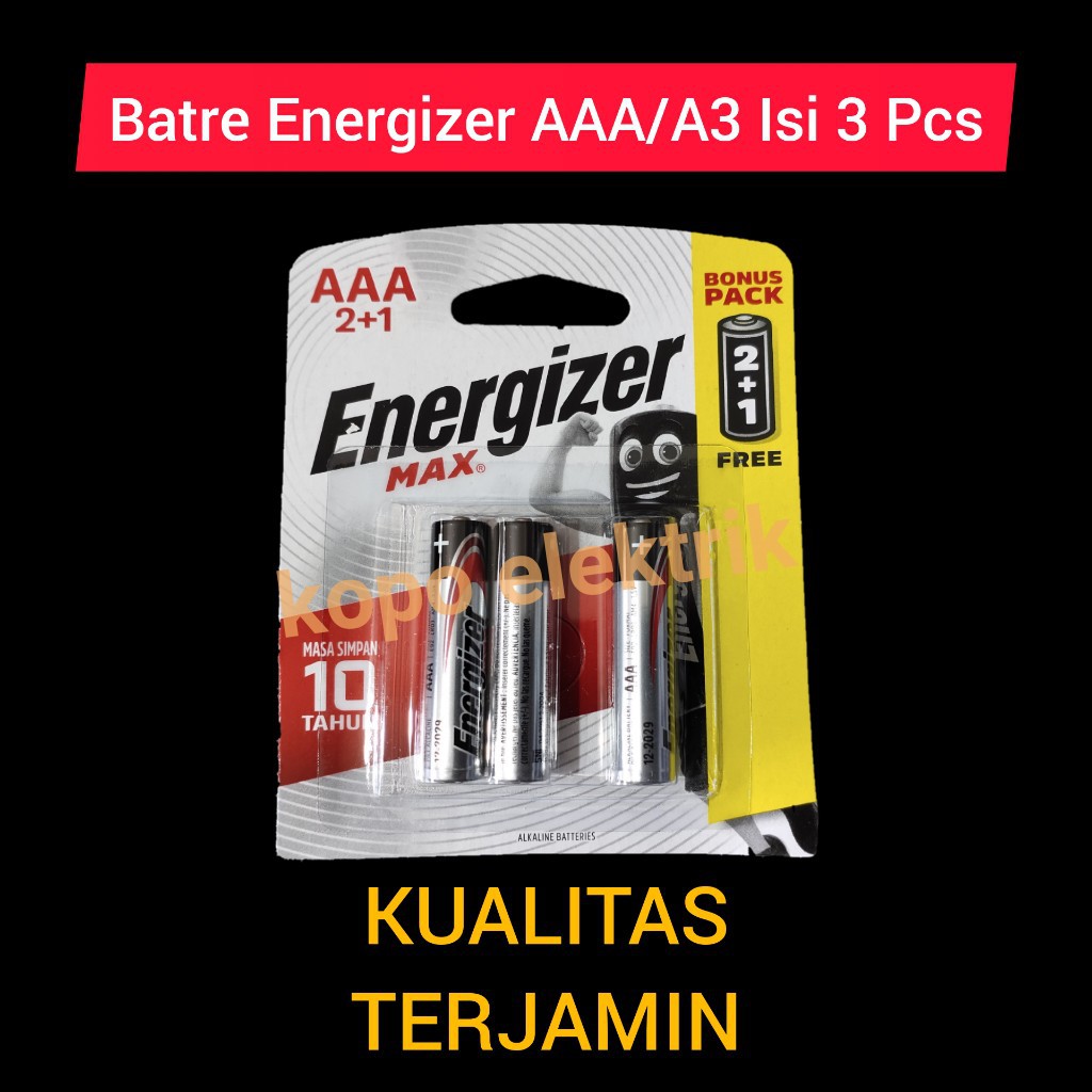 Batre / Batere / Baterai Energizer AAA Alkaline Max