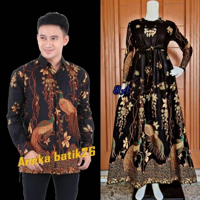 Batik Couple Jumbo Ld 104 Ld 120 Maura Sania Ruffle Ori Ndoro Jowi Dnt Size M L Xl Xxl Terlaris