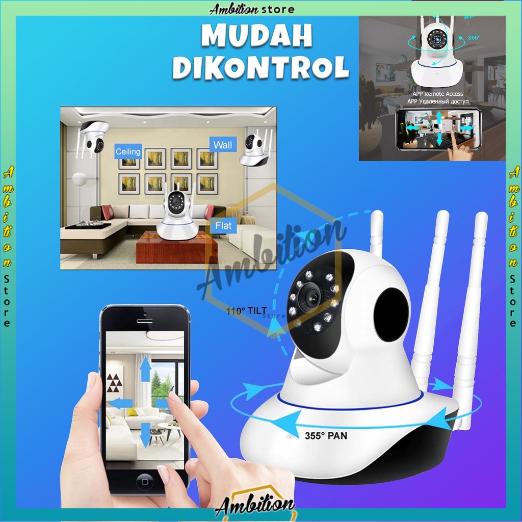 𝓝𝓔𝓦 𝓑𝓘𝓢𝓐 𝓒𝓞𝓓 Kamera Pengawas IP/V380 Wireless IP Camera HD 1080P [CCTV+SD Card] CCTV Wifi