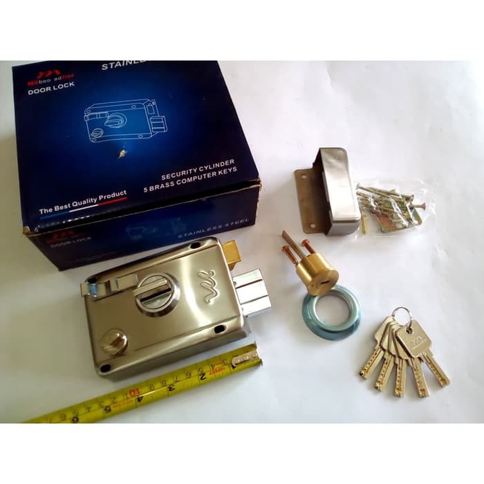 Kunci pintu Otomatis 853 SS Stainless Muller / Pintu Besi Gerbang / Garasi