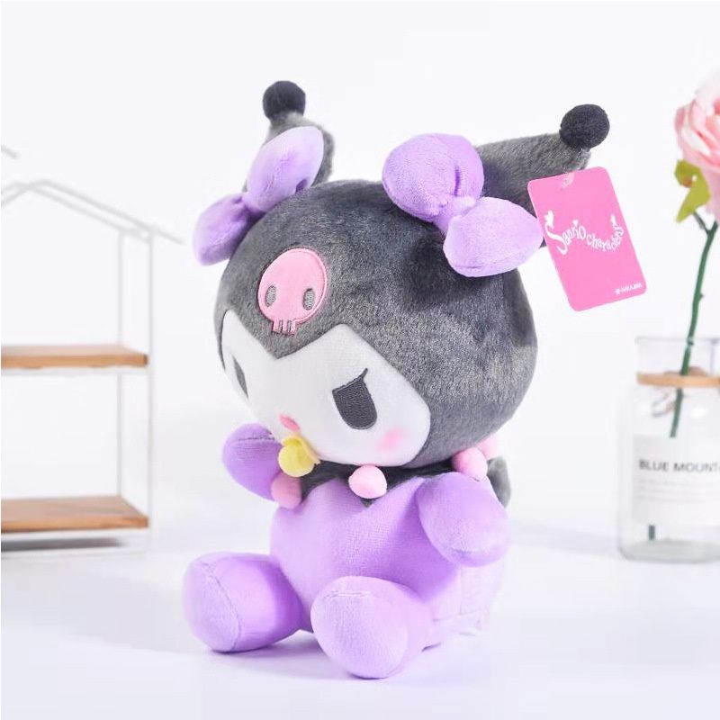 Kawaii Kuromi 8inch Plushee Doll Soft Stuffed Toy Kids Girls Gift Collectible