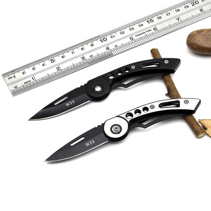 Pisau Mini Saku Lipat W33 Survival Knife Multifunction Knifezer Tools