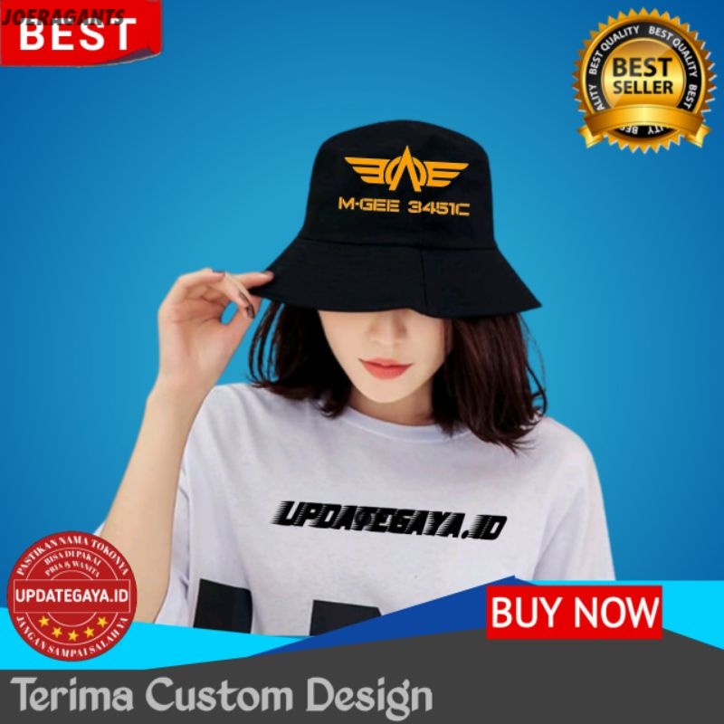 Topi Bucket M-GEE 3451C Simple Keren Pria dan wanita polos  joeragants