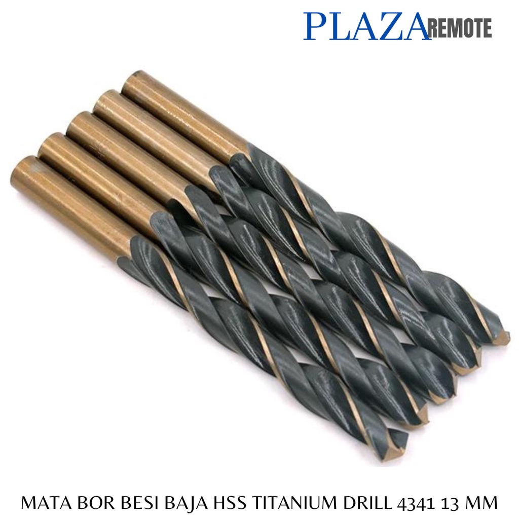 Mata Bor BESI Baja Twist 13 MM 4341 untuk Baja Tahan Karat, Besi, Aluminium, Kayu Dll 4341