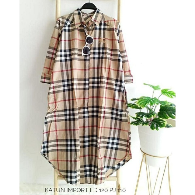 Burberry Jumbo Longtunik, TUNIK WANITA JUMBO CANTIK BAHAN KATUN IMPORT MIX BORDIR LD 120 TERMURAH TERLARIS OOTD