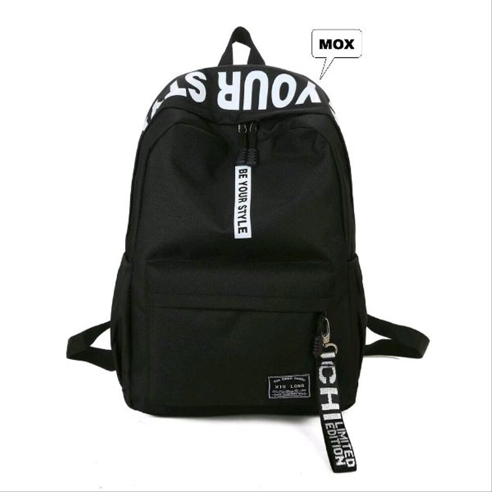 Your Style Tas Ransel Backpack Korea Ransel Sekolah SWAG Hitam Gratis Ongkir