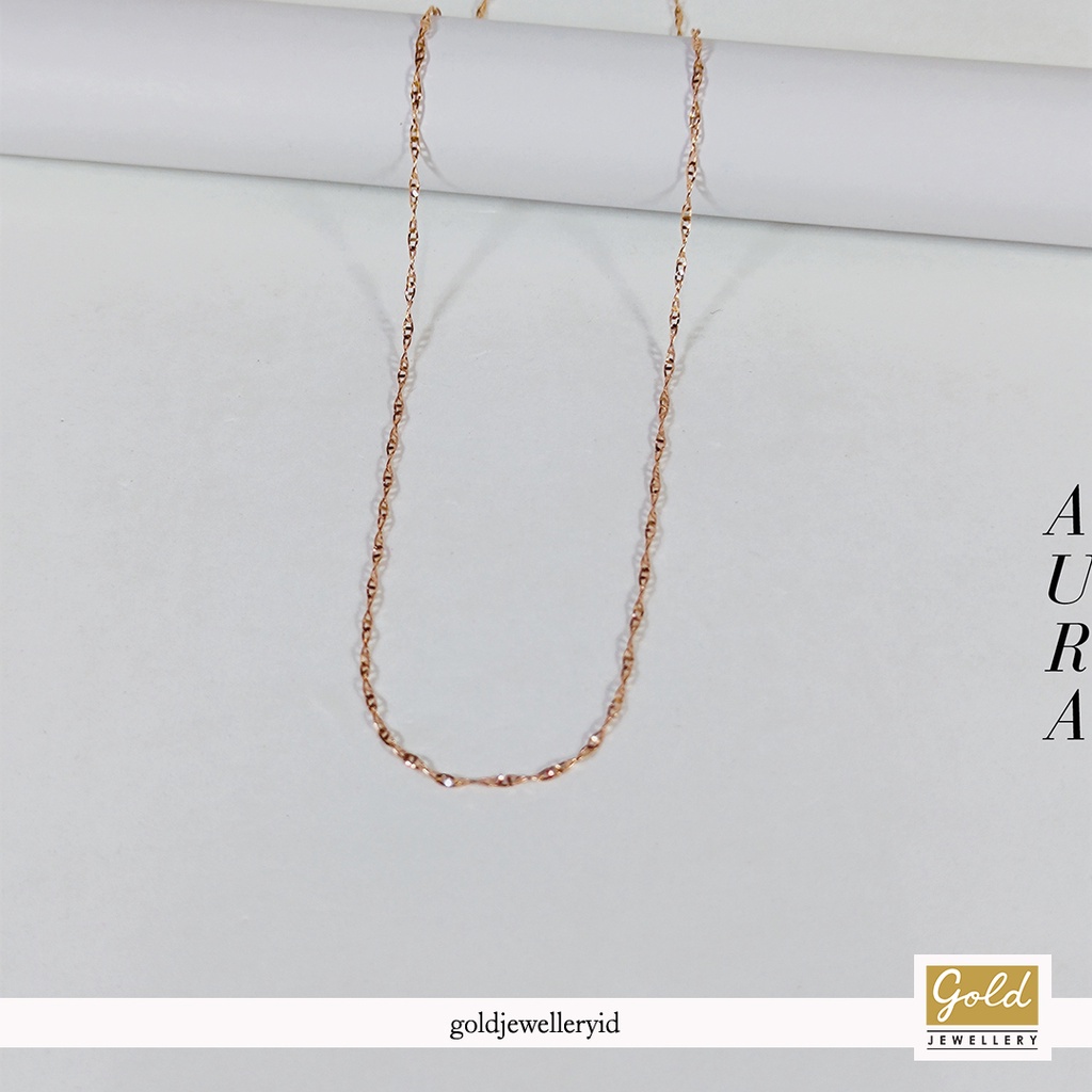 Kalung emas rose 750 17k model aura