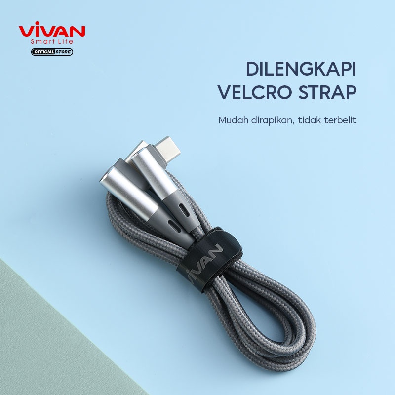 VIVAN BWC100S Kabel Data Type C Fast Charging 3A Gaming Cable 1M - Garansi 1 Tahun