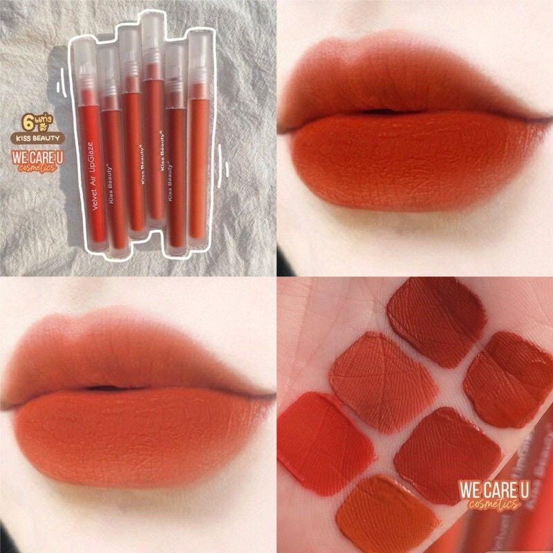 𝐌𝐀𝐓𝐓𝐄 𝐋𝐈𝐏𝐒𝐓𝐈𝐂𝐊 - Velvet AIR LIPGLAZE Lipstik Waterproof Soft Tahan Lama Hasil Akhir Matte