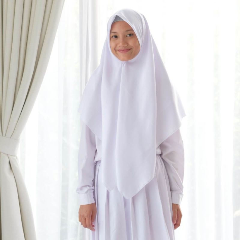 JILBAB SEKOLAH SEGI EMPAT PREMIUM 115x115 CM