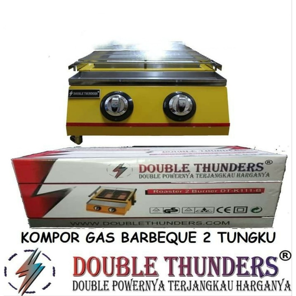 Kompor Gas BBQ Roaster 2 Tungku DT-K111-B Kompor Panggangan