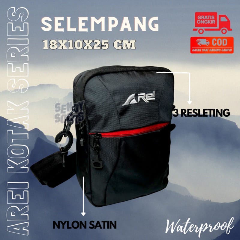 Tas Selempang Pria Waterproof Hezel Pria Anti Air Anti Sobek Arei