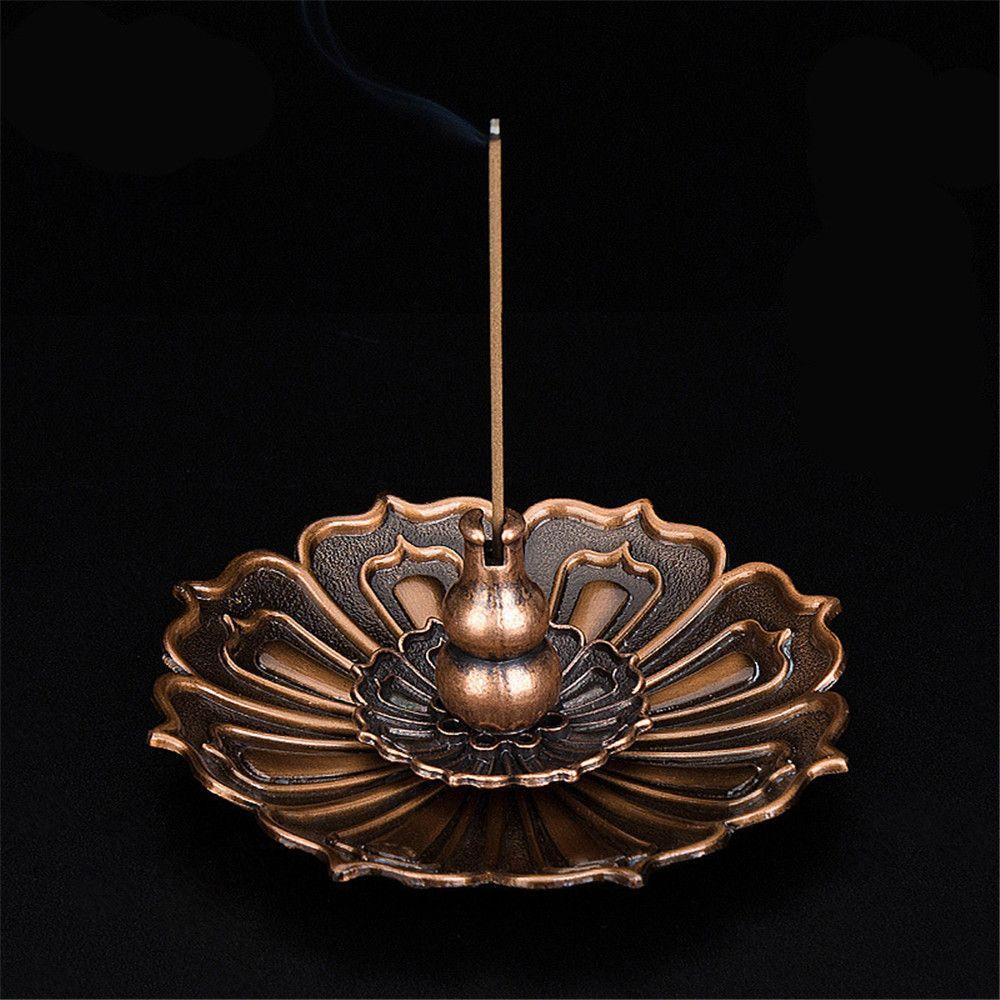 R-flower Incense Stick Holder Teahouse Dekorasi Aksesoris Lotus Flower Buddhism Cone Incense Insense Abu Kerucut Pedupaan