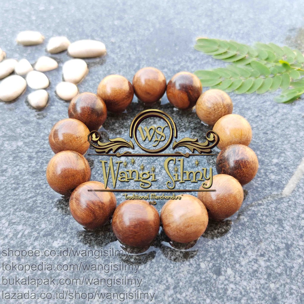 Gelang Kayu Gaharu Buaya 17mm - Gelang Kayu Gaharu Kalimantan dijamin Asli - Gelang Gaharu Super