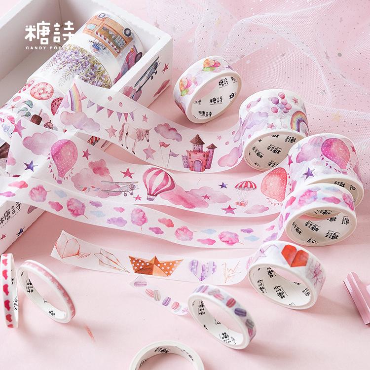 20Pcs Set DIY Pita Perekat dengan Gambar  Motif Variasi 