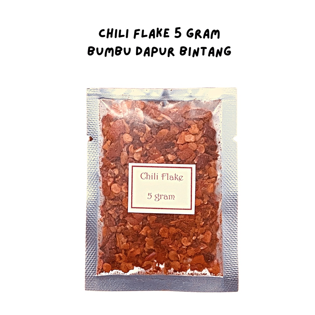 

Chili Flake Remah Cabai Cabe Kering Bubuk Kasar Serpihan 5 gram