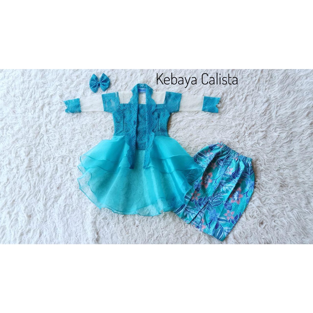 Kebaya Calista/Kebaya Brukat Kekinian/Kebaya Model Terbaru/Kebaya Brukat Warna Tosca