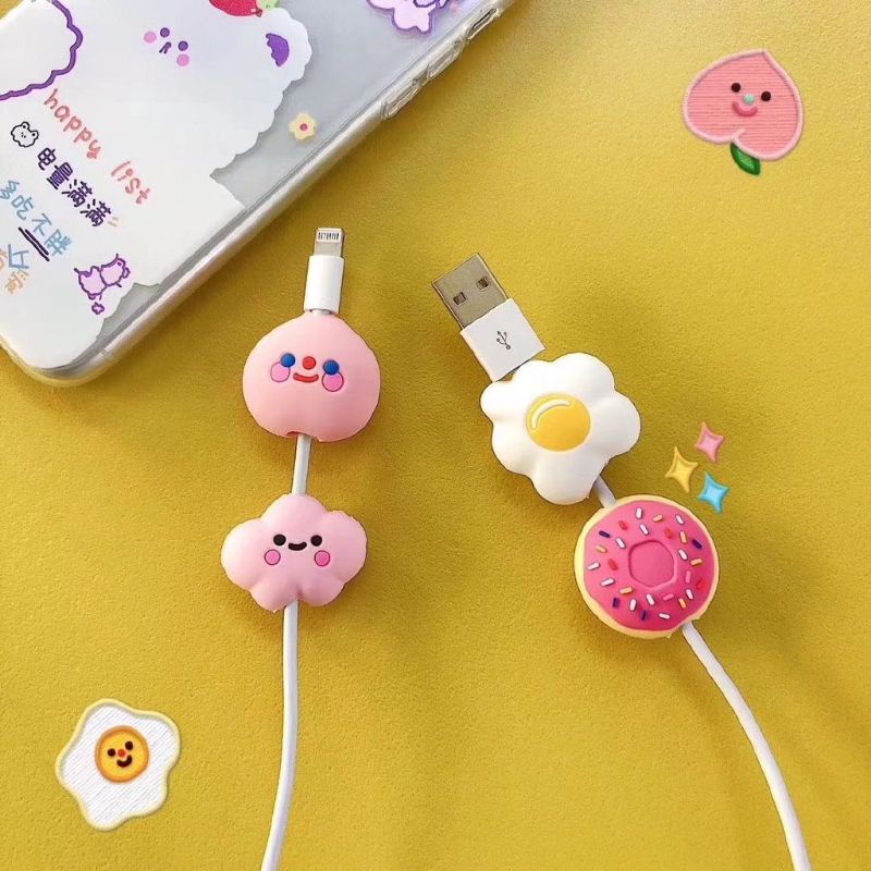 Pelindung Kabel HP Charger Data Cable Bite Cute Animals Silicon