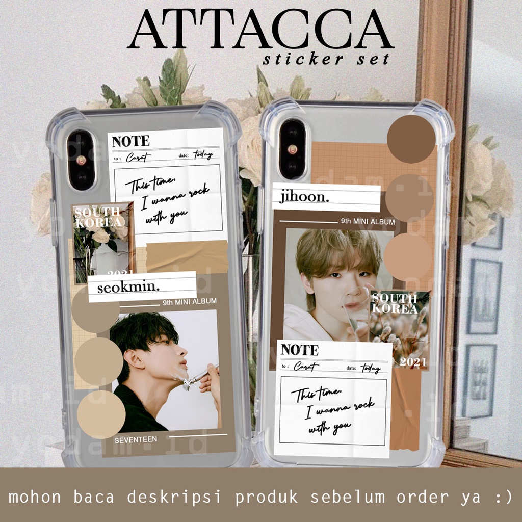 DIY STICKER CASE, STICKER AESTHETIC STIKER KPOP ANTI AIR SEVENTEEN - ATTACCA STICKER SET