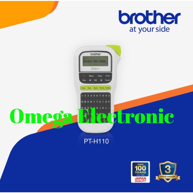 RESMI Brother Label Printer PT-H110 - Label Maker PT H110 PT H 110