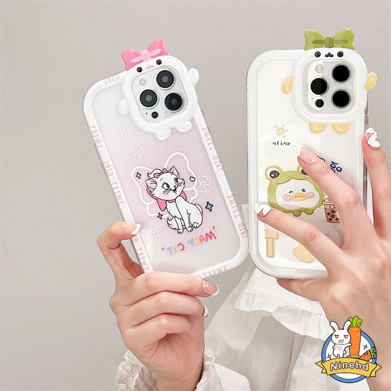 Soft Case Pelindung Bahan TPU Motif Kartun Monster Kecil Untuk iPhone 14 13 12 11 Pro Max X Xr Xs Max 7 8 6 6s Plus SE 2020
