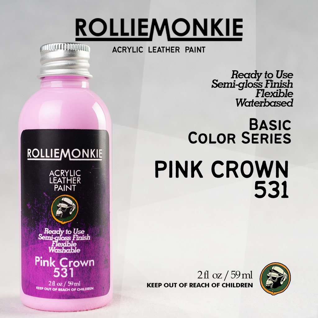 

Rolliemonkie Cat Acrylic Leather Paint - Pink Crown
