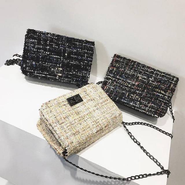 INDOLAND    READY STOCK TAS ELEGAN WANITA Slingbag Polos Jeans Tas Import Wanita Murah Batam