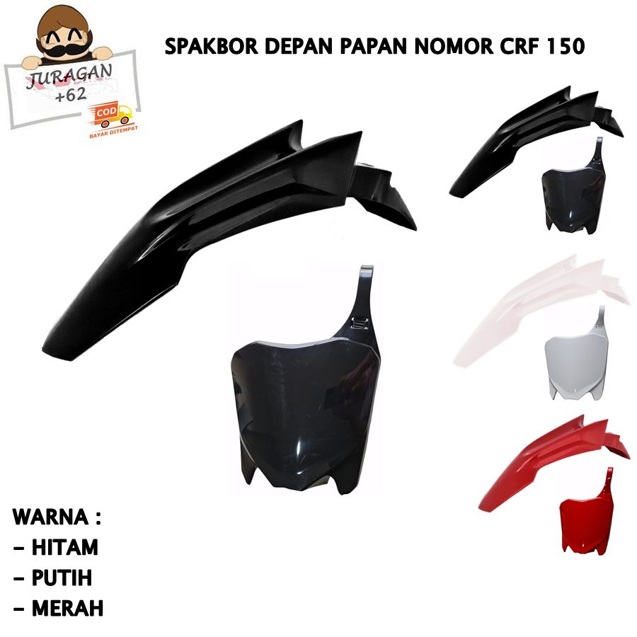 SPAKBOR SET DEPAN PAPAN NOMOR CRF 150 250 MOTOR CROSS TRAIL HONDA CRF 150&amp;250