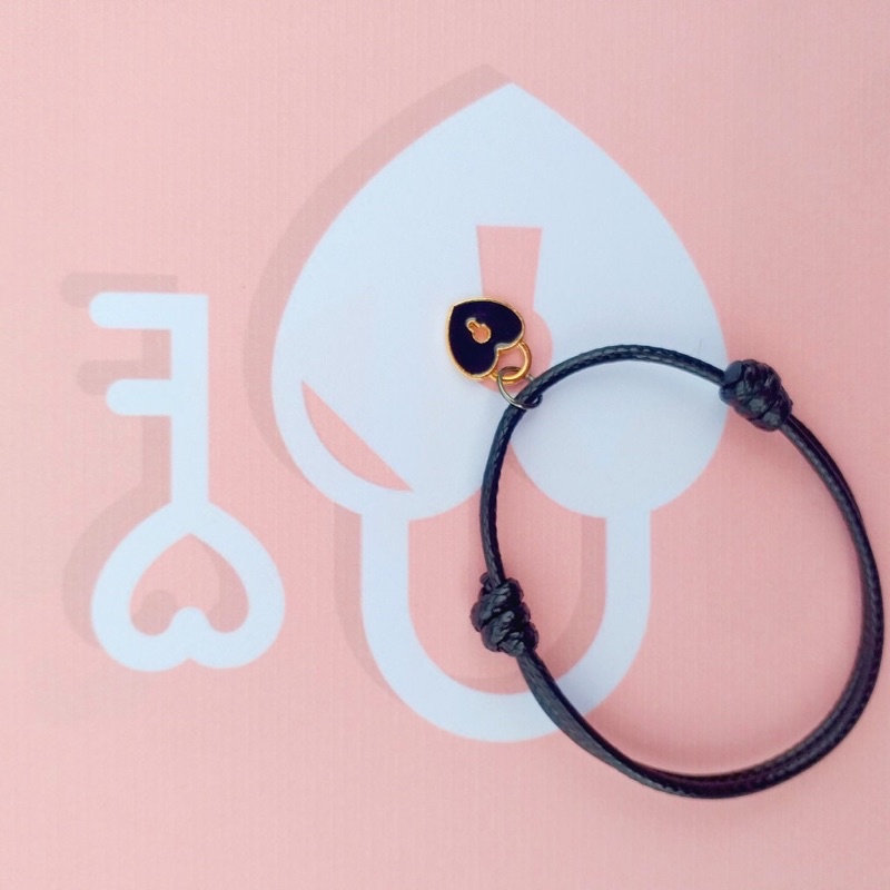 Gelang Couple pasangan liontin kunci dan gembok tali kulit gaya korea-5